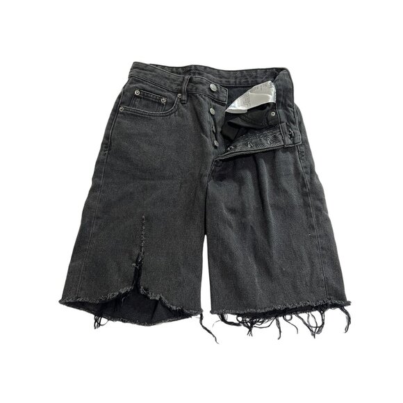 Ksubi Brooklyn Navana Mid-Rise Denim Shorts in Black
